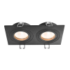 Світильник VIDEX під лампу 2xGU10 врізний Чорний (VL-SPF23S-B) - фото №2