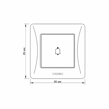 Кнопка дзвінка біла VIDEX BINERA - фото №5