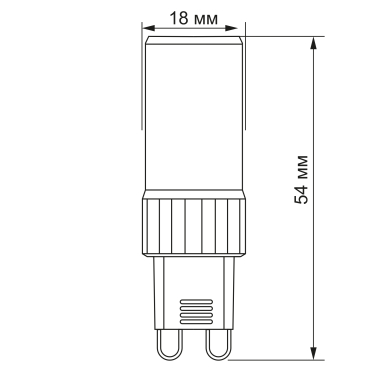LED лампа VIDEX G9S 4W G9 4100K - фото №3
