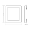 LED світильник квадратний VIDEX DL6S 24W 3000K-4000K-6500K White - фото №11