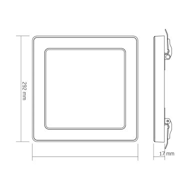 LED світильник квадратний VIDEX DL6S 24W 3000K-4000K-6500K White - фото №11