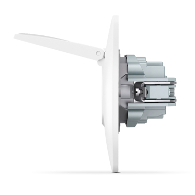 Розетка одинарна із заземленням та кришкою біла VIDEX BINERA - фото №4