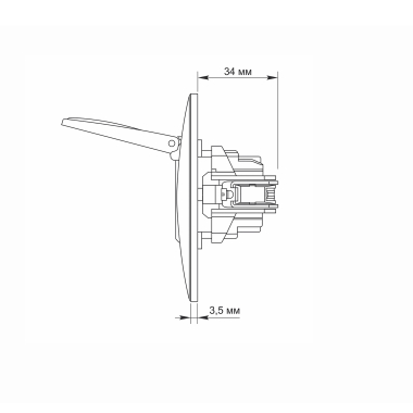 Розетка одинарна із заземленням та кришкою біла VIDEX BINERA - фото №6