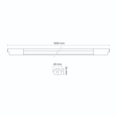 LED Linkable Linear Light IP65 TITANUM 36W 1.2М 6500K (TL-BNWL-36126) - photo №9