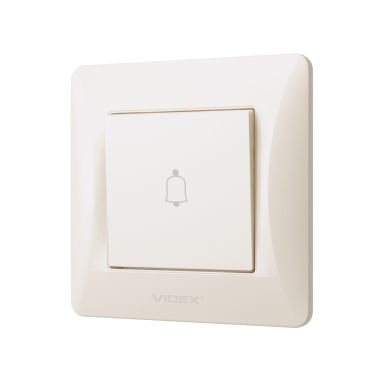 Кнопка дзвінка кремова VIDEX BINERA - фото №3