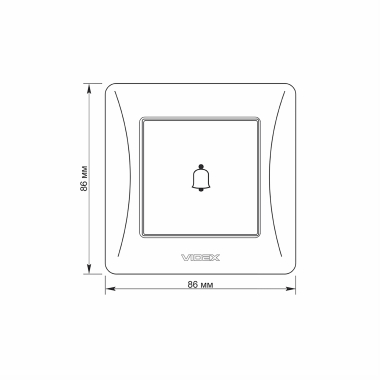 Кнопка дзвінка кремова VIDEX BINERA - фото №5
