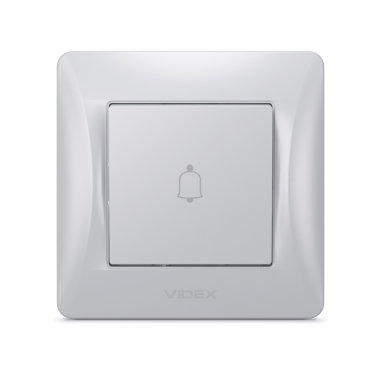 Кнопка дзвінка срібний шовк VIDEX BINERA - фото №2