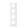 Frame 4 gang vertical white VIDEX BINERA - photo 