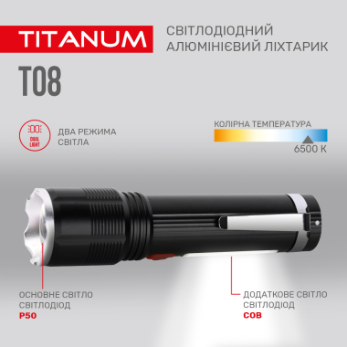 Портативний світлодіодний ліхтарик TITANUM TLF-T08 700Lm 6500K - фото №7