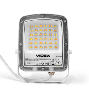 LED Floodlight VIDEX F5 30W 3000-5000-6500K 230V White (VL-F5-030CW) - photo №2