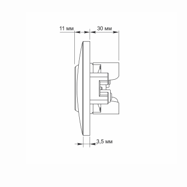 Розетка подвійна чорний графіт VIDEX BINERA - фото №6