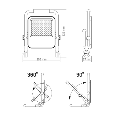 LED прожектор акумуляторний PREMIUM VIDEX F2A 50W 5000K - фото №14