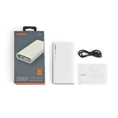 Повербанк 20000mAh VIDEX VPB-320 22.5W White - фото №7