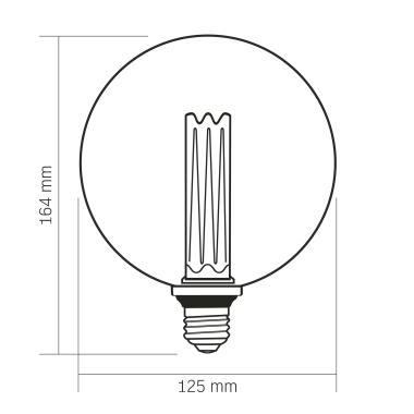 LED лампа VIDEX Filament VL-DI-G125FC1980S 4W E27 1800K Smoke - фото №3
