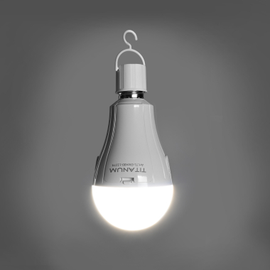 LED лампа акумуляторна TITANUM A80 12W E27 4000K 230V - photo №10