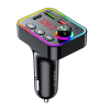 FM модулятор HAVIT HV-FM819BT USB-A+USB-C PD24W RGB Black - фото 