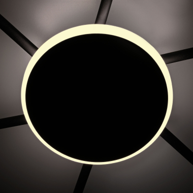 Світильник VIDEX під лампу 3xGX53 накладний з підсвіткою чорний VL-SPF20B-BB - фото №3