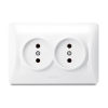 Double socket white VIDEX BINERA - photo №2