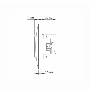 Double socket white VIDEX BINERA - photo №6
