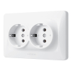 Double schuko socket white VIDEX BINERA - photo №3