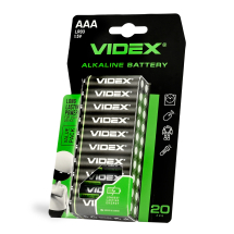 Батарейка лужна VIDEX LR03/AAA 20шт BLISTER