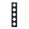 Frame 5 gang vertical black graphite VIDEX BINERA - photo 