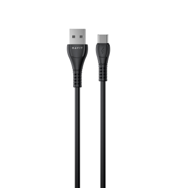 Кабель USB - USB-C HAVIT HV-CB642C 2.1A 1.8м Black - фото