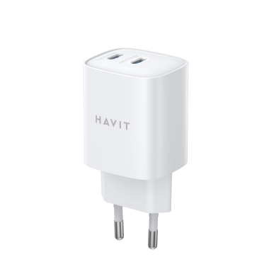 Зарядний пристрій HAVIT UC45 PD45W 2xUSB-C White - фото