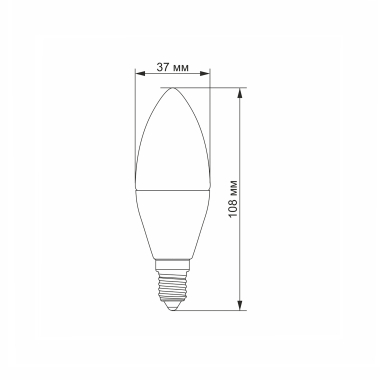 LED лампа VIDEX C37e 7W E14 4100K - фото №3