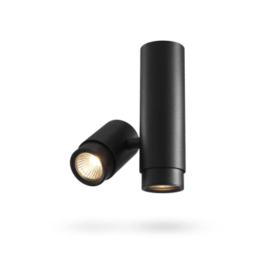 Світильник VIDEX під лампу GU10 SPF07 накладний поворотний подвійний чорний - фото №2