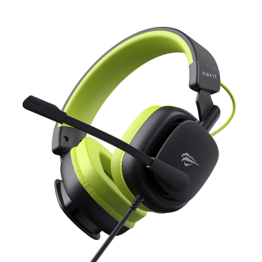 Ігрові навушники з мікрофоном HAVIT H2048U Black+Green Plug USB 7.1 - фото №5