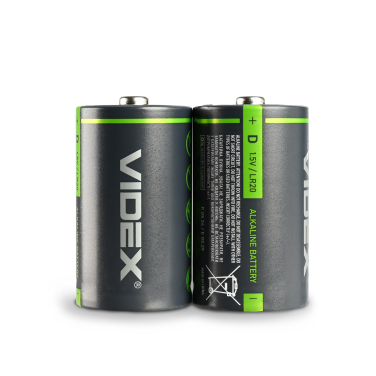 Alkaline Battery VIDEX LR2O/D 2pcs SHRINK 