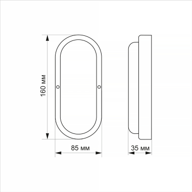 LED світильник вологозахищений овальний TITANUM 12W 6500K TL-BHO-126 - фото №3