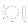 LED світильник вологозахищений круглий TITANUM 12W 6500K TL-BHR-126 - фото №3