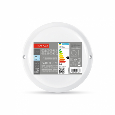 LED світильник вологозахищений круглий TITANUM 20W 6500K TL-BHR-206 - фото