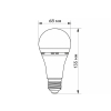 LED лампа акумуляторна TITANUM A68 9W E27 4000K 220V - фото №3