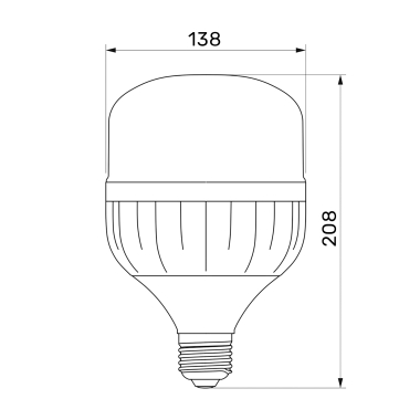 LED лампа TITANUM A138 50W E27 6500К - фото №3