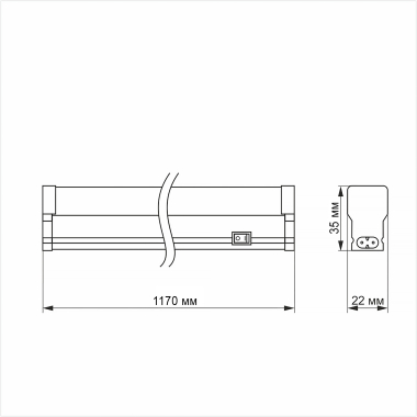 LED свiтильник лiнiйний Т5  TITANUM 20W 1.2М 5000K - фото №4