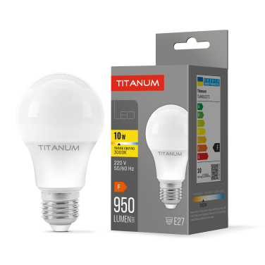 LED лампа TITANUM A60 10W E27 3000K - фото