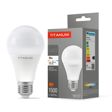 LED лампа TITANUM A65 15W E27 4100K - фото