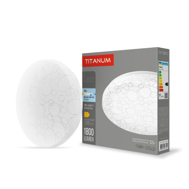 LED світильник настінно-стельовий TITANUM 24W 5000K Кільця - фото