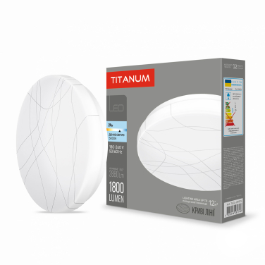 LED світильник настінно-стельовий TITANUM 24W 5000K  Криві лінії - фото