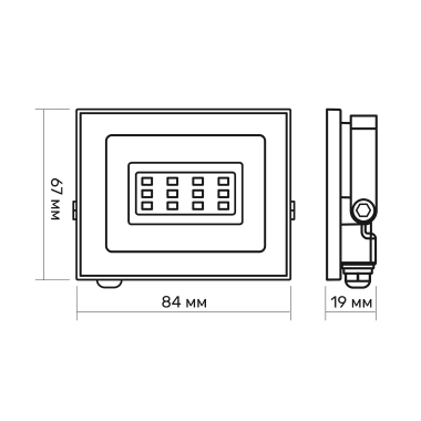 LED floodlight TITANUM 10W 6000K - photo №5
