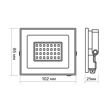 LED floodlight TITANUM 20W 6000K - photo №4