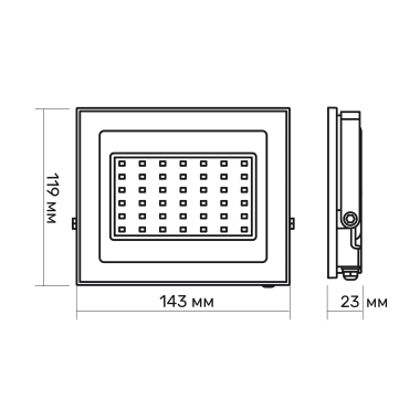 LED floodlight TITANUM 30W 6000K - photo №5