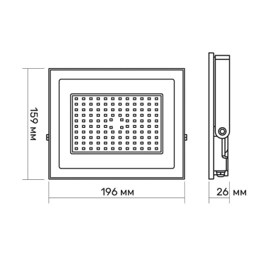 LED floodlight TITANUM 50W 6000K  - photo №5