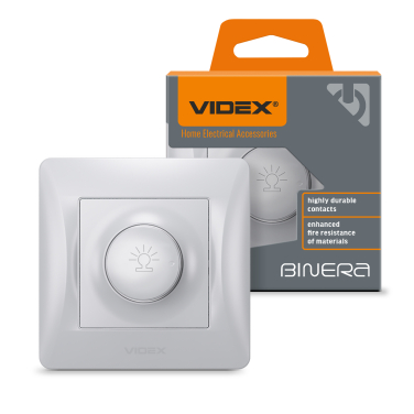 Dimmer 600W silver silk VIDEX BINERA