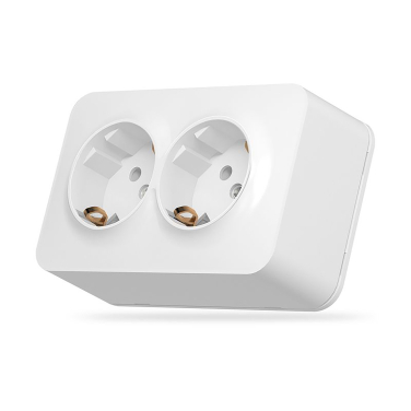 Double external schuko socket white VIDEX BINERA 