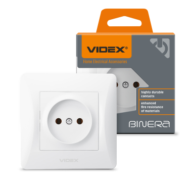 Single socket white VIDEX BINERA