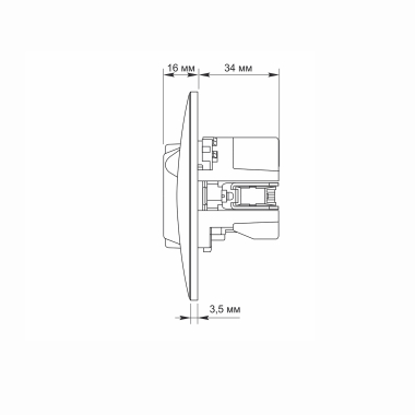Розетка одинарна із заземленням та 2USB біла VIDEX BINERA - фото №6